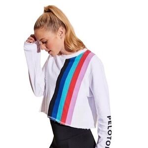 Peloton Stripe Crew Sweatshirt